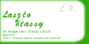 laszlo utassy business card