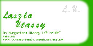 laszlo utassy business card